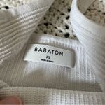 Babaton Aritzia Sculpt Knit Square Neck Crop Tank Top Bone White (XSmall) Photo 2