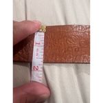 Vintage Olga Santini Tooled leather belt with Rhinestone metal Buckle Tan Photo 4