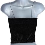 Intimately Free People Gold Sparkle Micro Brami Tank Festival Rave Whimsical M/L Black Size M Photo 3