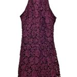 Lulus  Love Poem Burgundy Lace Halter Mini Dress Size Small Valentine's Day Date Photo 1