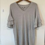 Lucky Brand Stripe Ruffle Bell Sleeve Knit Mini Shirt Dress Women’s X-Small Photo 0