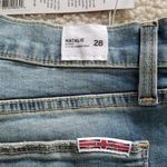 Hudson Jeans Hudson Natalie Midrise Slim Boyfriend Crop Honey Bee Blue Jeans WOMENS SIZE 28 Photo 8