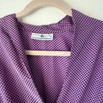Jonathan Martin Vintage  Purple Geometric Midi Dress Long Sleeve 80s M Photo 3