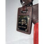 B. MAKOWSKY Purse‎ Crossbody Red Brown Pebbled Leather Shoulder Handbag Buckled Photo 2