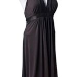 BCBGMAXAZRIA Black Halter Dress with Silk Tie Ribbon, Sz XS Photo 4
