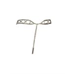 None Unbranded Chain Link Metal Belt Y2K Glam Silver 38” Photo 4