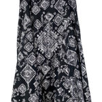 Coldwater Creek  Black Flowy Cotton Maxi Skirt Sz L Abstract Cottagecore Prairie Photo 0