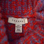 Topshop Red & Purple Chunky Knit Oversized Turtleneck Sweater - Size S Photo 6