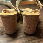 UGG  'Uma' Suede Cork Wedge Sandals Size 9 Shoes Olive Gray Photo 4