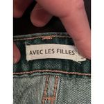 Avec Les Filles  Shorts Womens 30 Blue Denim Bermuda Cutoff Raw Hem Casual Photo 3