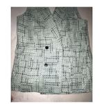 NWOT Anthropologie Maeve Green Tweed Double Breasted Blazer Vest Jacket Size 10 Photo 3