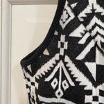 Sharagano A-Line Mini Dress Sleeveless Pockets Zipper Black/White Flowy Size 2 Photo 8