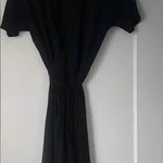 Aritzia  Babaton Mini Wrap Dress Black Chiffon Short Sleeve V-Neck Size XXS Photo 0