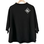 Frank & Eileen Effie Long-Sleeve Funnel Neck Capelet Black Triple Fleece Size L Photo 0