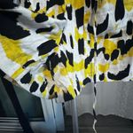 Who What Wear  Yellow Black Printed Drawstring High Waist Woven Shorts Medium Photo 8