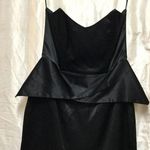 Michelle Mason Mason Black strapless mini peplum dress size 4 Nwt cocktail date formal Photo 0
