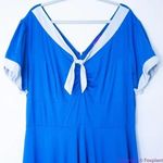 Unique Vintage  Gwynnie Bee Contrast Trim Blue Dress,‎ XL Photo 4