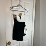 Amanda Uprichard  Soiree Mini Dress in Black & Ivory Photo 3