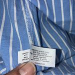 Lane Bryant Lane Bryant Womens Plus Size 28 Blue White Striped Button Up Tunic Belt Shirt Photo 8