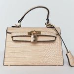 Beginning Boutique Peta & Jain Hedi Nude Croc Handbag Photo 7