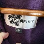 Motorfist zip up fleece lined purple hoodie pockets snowboarding small / medium Photo 8