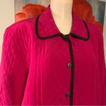 Diane Von Furstenberg  Pink 100% Silk Quilted Light Jacket Pockets Coat M Medium Photo 1