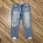 KanCan Sz 9 28 Jean Distressed Holes Busted Knees High Rise Waist Denim Women’s Blue Photo 1