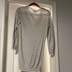 Max Mara EUC S'  black and cream striped tailored linen cardigan Photo 3