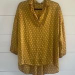 ZARA  Basic Collection Yellow Polka Dot Popover Blouse Photo 0