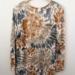 First Love LOVELYN | Long Line Cardigan Duster Tie Dye Blue Rust Taupe | Medium Photo 4