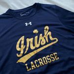 Under Armour Notre Dame navy and gold Lacrosse tee Photo 1