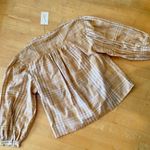 Universal Threads Universal Thread Yellow Plaid, 100% Cotton, Puffy Sleeve Shirt, Size M Photo 2