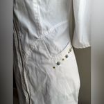 Vintage Luelle zipper front white turquoise beaded western dress, size small Photo 10