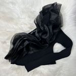 ZARA Crop Top Womens Size Medium Organza Party Glam Hollywood Avant Garde Bold Photo 2