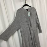 Torrid  Heather Gray Long Sleeve Hacci Surplice Skater Dress Sz.2 NWT Photo 6