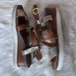 Diba True  Metallic & Brown Leather Strappy Sandals Size 9.5 Photo 11