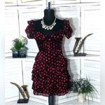 Lovers + Friends Blythe Mini Dress Black Red Polka Dot Medium Photo 1