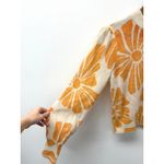 Marine layer  Alma Puff Sleeve Sweater Orange Floral Size XS Photo 3