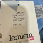 Lemlem  Sky Blue Lena Diamond Jacquard String Bikini Bottoms Sz XL NWT Photo 7