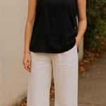 Universal Threads Universal Thread Black Linen Blend Sleeveless Tank Top | Size Large NWT Photo 0