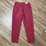 ZARA  Trafaluc Sz 6 Jeans Denim Wear High Rise Tapered Leg Mom Cranberry Women’s Photo 5