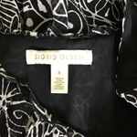 Sigrid Olsen  Silk Fit & Flare Dress Sz. 8 EUC, Geometric floral Summer Dress Photo 6