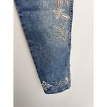 VTG RoccoBarocco Jeans Women’s Size 27 Floral Fish Embroidered Straight Leg Blue Photo 2
