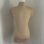 A Byer A. Byer Light Gold Short Sleeve Turtleneck Top sz M Photo 3