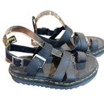 Dr. Martens Avry Hydro Black Leather Platform Gladiator Sandals Women's US 8 Photo 4