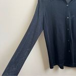 Boden Knitted Sparkle Shirt Black Metallic blouse & camisole Size 12 Photo 5