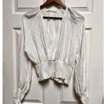 The Impeccable Pig 0036  Women's‎ Medium Blouse White Top Long Sleeve Photo 0