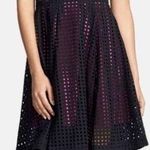 Halogen NWT Prism Eyelet Fit & Flare Navy Blue/Pink Sleeveless Dress Large P Photo 0