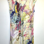 Jams World  Dress Color Dance Abstract Print 100% Rayon Sleeveless Resort Wear M‎ Photo 0
