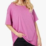 We The Free New Fuchsia Dani Tee Size Medium Distressed Oversized Tunic Photo 0